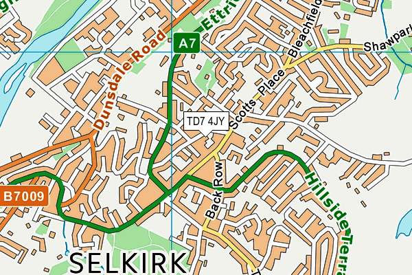 TD7 4JY map - OS VectorMap District (Ordnance Survey)