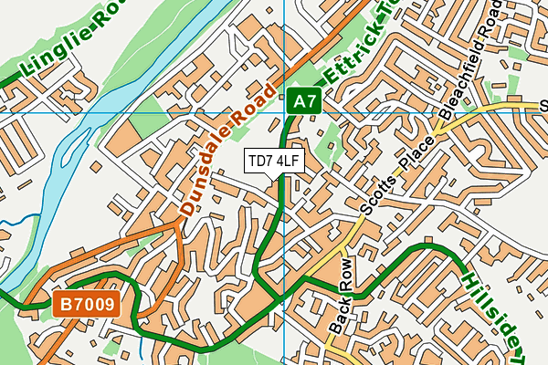 TD7 4LF map - OS VectorMap District (Ordnance Survey)