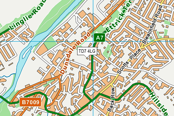 TD7 4LG map - OS VectorMap District (Ordnance Survey)