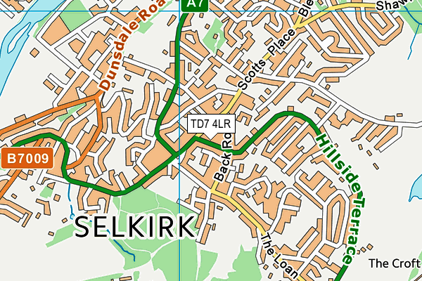 TD7 4LR map - OS VectorMap District (Ordnance Survey)