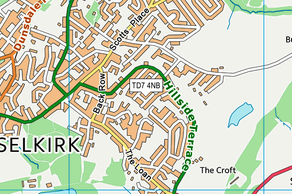 TD7 4NB map - OS VectorMap District (Ordnance Survey)