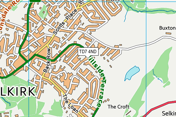 TD7 4ND map - OS VectorMap District (Ordnance Survey)