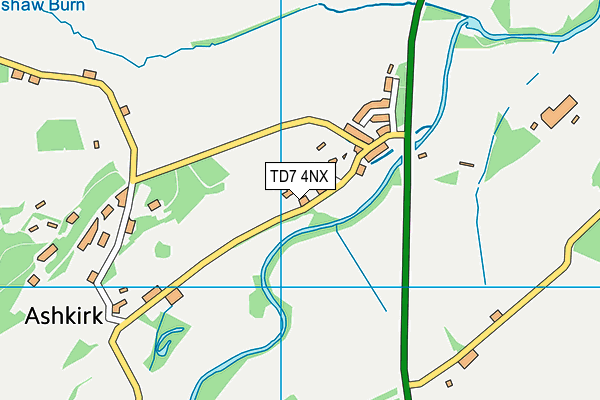 TD7 4NX map - OS VectorMap District (Ordnance Survey)