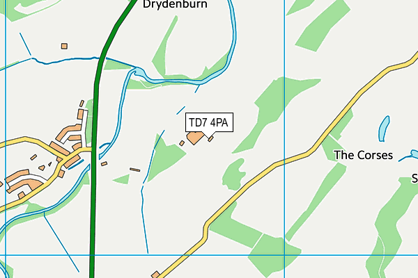 TD7 4PA map - OS VectorMap District (Ordnance Survey)