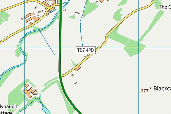 TD7 4PD map - OS VectorMap District (Ordnance Survey)