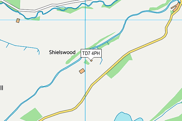 TD7 4PH map - OS VectorMap District (Ordnance Survey)