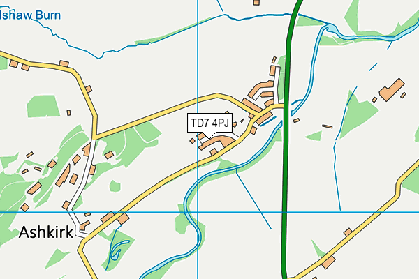 TD7 4PJ map - OS VectorMap District (Ordnance Survey)