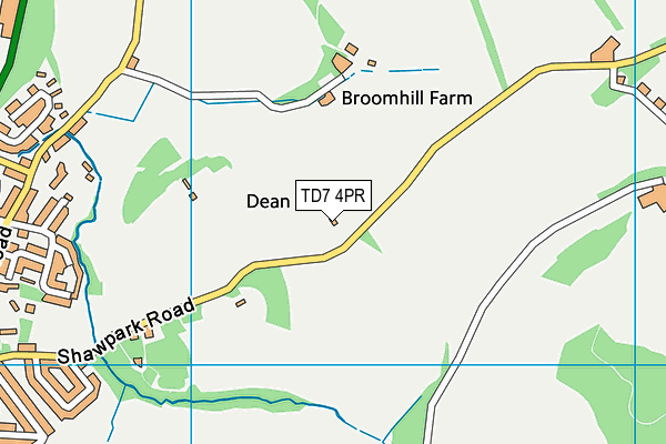 TD7 4PR map - OS VectorMap District (Ordnance Survey)