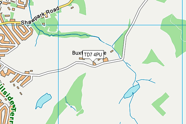 TD7 4PU map - OS VectorMap District (Ordnance Survey)