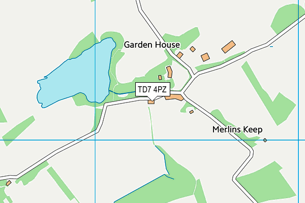 TD7 4PZ map - OS VectorMap District (Ordnance Survey)