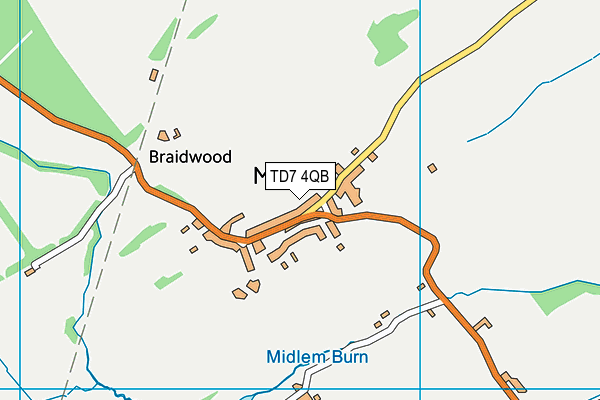 TD7 4QB map - OS VectorMap District (Ordnance Survey)