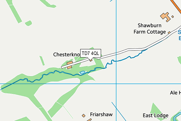 TD7 4QL map - OS VectorMap District (Ordnance Survey)