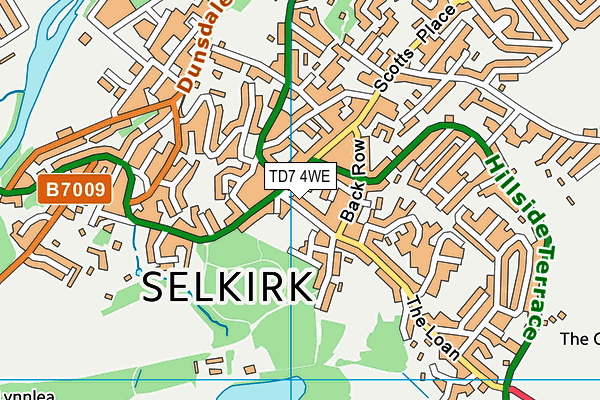 TD7 4WE map - OS VectorMap District (Ordnance Survey)