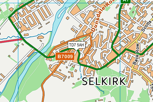 TD7 5AH map - OS VectorMap District (Ordnance Survey)