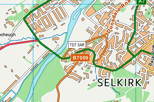 TD7 5AR map - OS VectorMap District (Ordnance Survey)