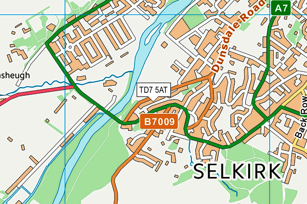 TD7 5AT map - OS VectorMap District (Ordnance Survey)