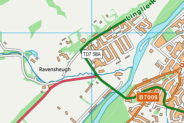 TD7 5BA map - OS VectorMap District (Ordnance Survey)