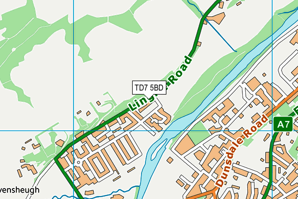 TD7 5BD map - OS VectorMap District (Ordnance Survey)