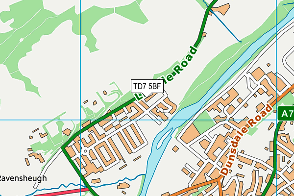 TD7 5BF map - OS VectorMap District (Ordnance Survey)