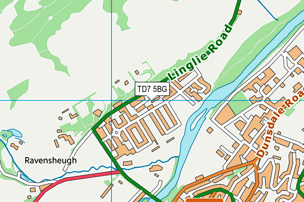 TD7 5BG map - OS VectorMap District (Ordnance Survey)