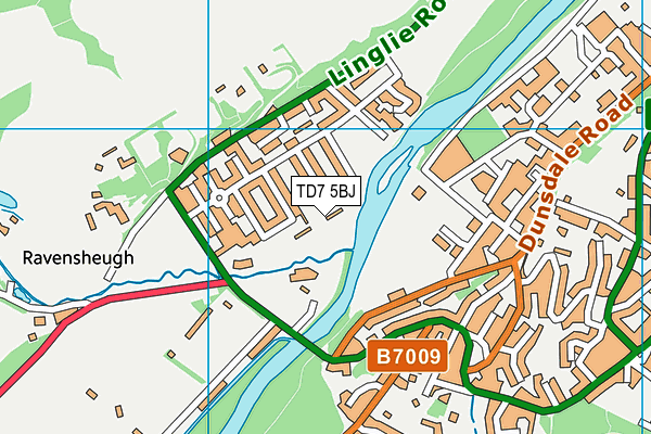 TD7 5BJ map - OS VectorMap District (Ordnance Survey)