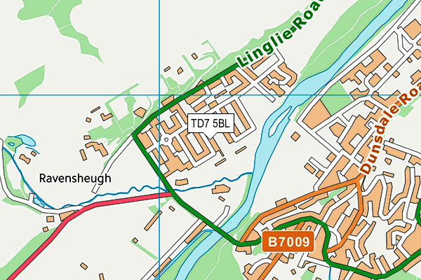 TD7 5BL map - OS VectorMap District (Ordnance Survey)