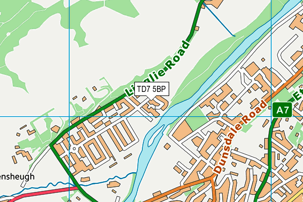 TD7 5BP map - OS VectorMap District (Ordnance Survey)