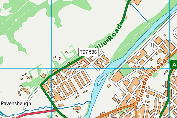 TD7 5BS map - OS VectorMap District (Ordnance Survey)