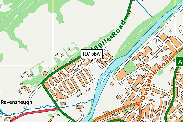 TD7 5BW map - OS VectorMap District (Ordnance Survey)