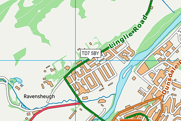 TD7 5BY map - OS VectorMap District (Ordnance Survey)