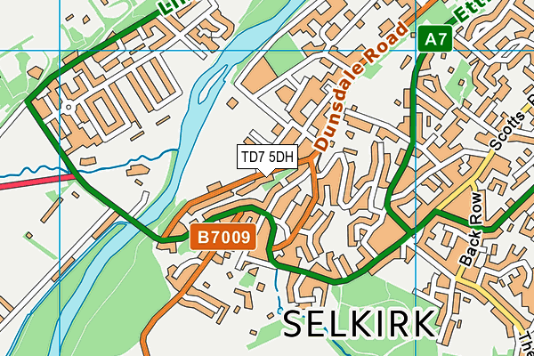 TD7 5DH map - OS VectorMap District (Ordnance Survey)