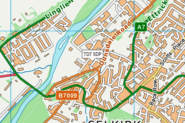 TD7 5DP map - OS VectorMap District (Ordnance Survey)