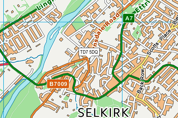 TD7 5DQ map - OS VectorMap District (Ordnance Survey)