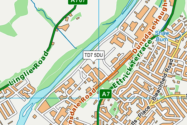 TD7 5DU map - OS VectorMap District (Ordnance Survey)