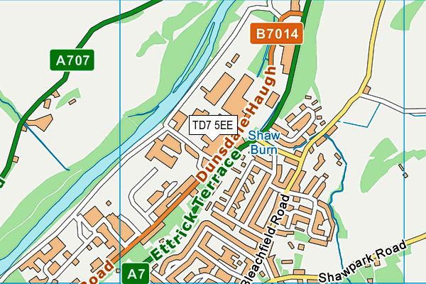 TD7 5EE map - OS VectorMap District (Ordnance Survey)