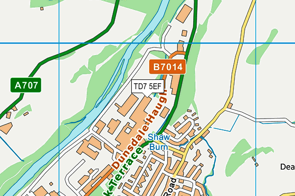 TD7 5EF map - OS VectorMap District (Ordnance Survey)