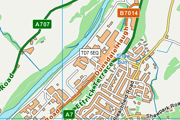 TD7 5EQ map - OS VectorMap District (Ordnance Survey)