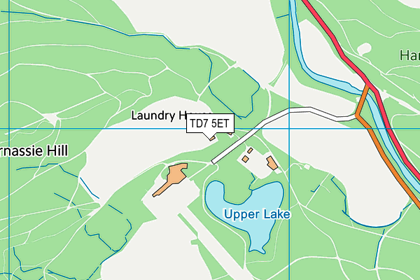 TD7 5ET map - OS VectorMap District (Ordnance Survey)