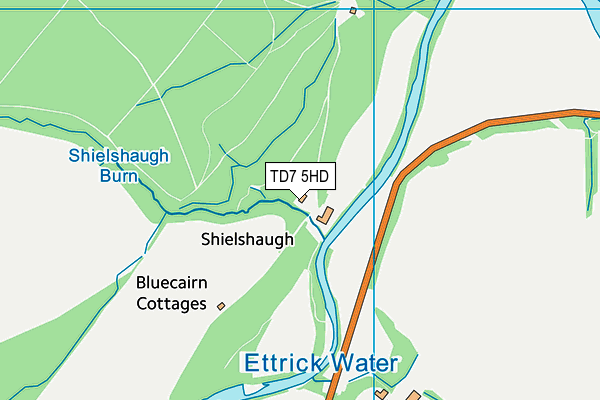 TD7 5HD map - OS VectorMap District (Ordnance Survey)