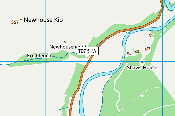 TD7 5HW map - OS VectorMap District (Ordnance Survey)