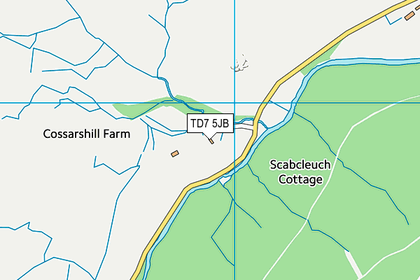 TD7 5JB map - OS VectorMap District (Ordnance Survey)