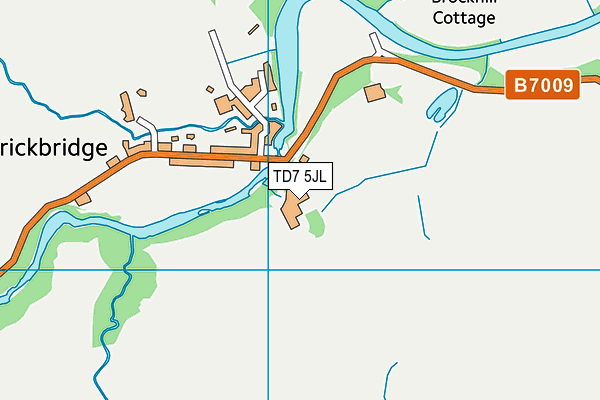 TD7 5JL map - OS VectorMap District (Ordnance Survey)