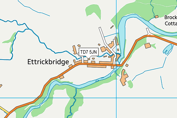 TD7 5JN map - OS VectorMap District (Ordnance Survey)