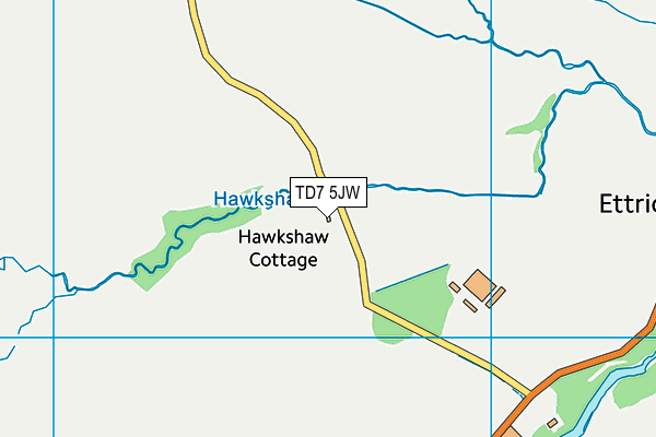 TD7 5JW map - OS VectorMap District (Ordnance Survey)