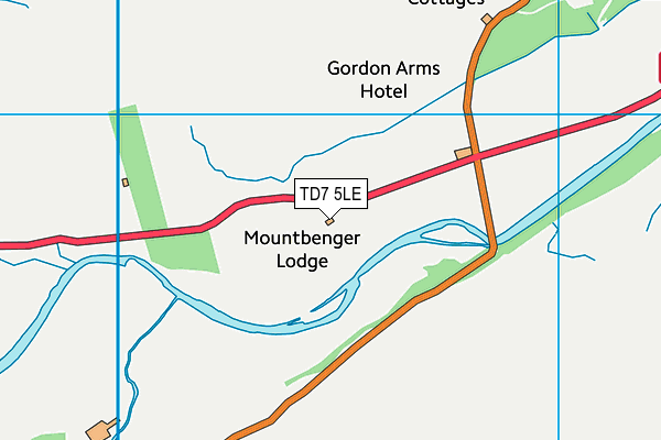 TD7 5LE map - OS VectorMap District (Ordnance Survey)