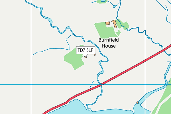 TD7 5LF map - OS VectorMap District (Ordnance Survey)