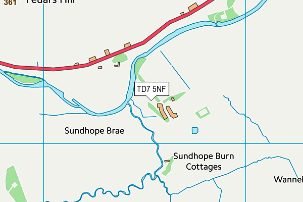 TD7 5NF map - OS VectorMap District (Ordnance Survey)