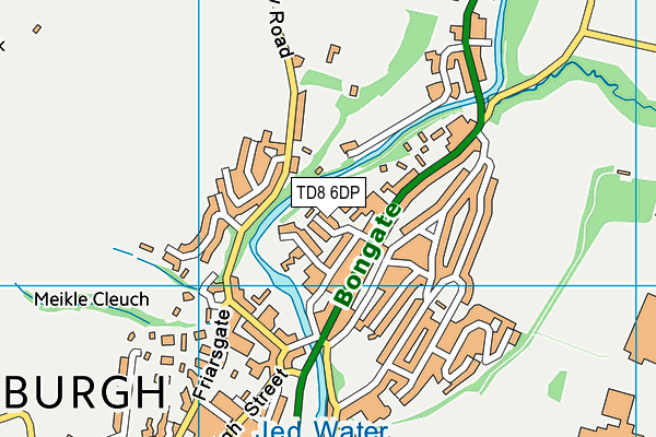 TD8 6DP map - OS VectorMap District (Ordnance Survey)