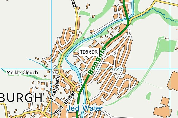 TD8 6DR map - OS VectorMap District (Ordnance Survey)
