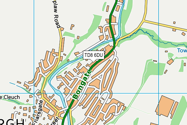 TD8 6DU map - OS VectorMap District (Ordnance Survey)